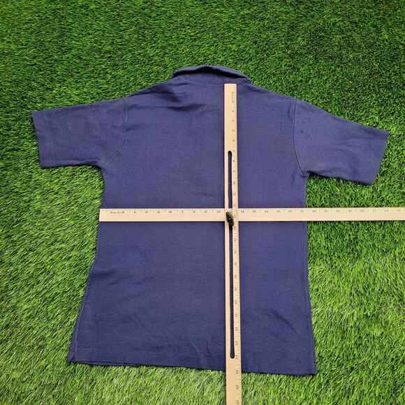 Vintage 80s Conor Preppy Polo Shirt XS/S 17x25 Navy-Blue USA - Picture 3 of 12
